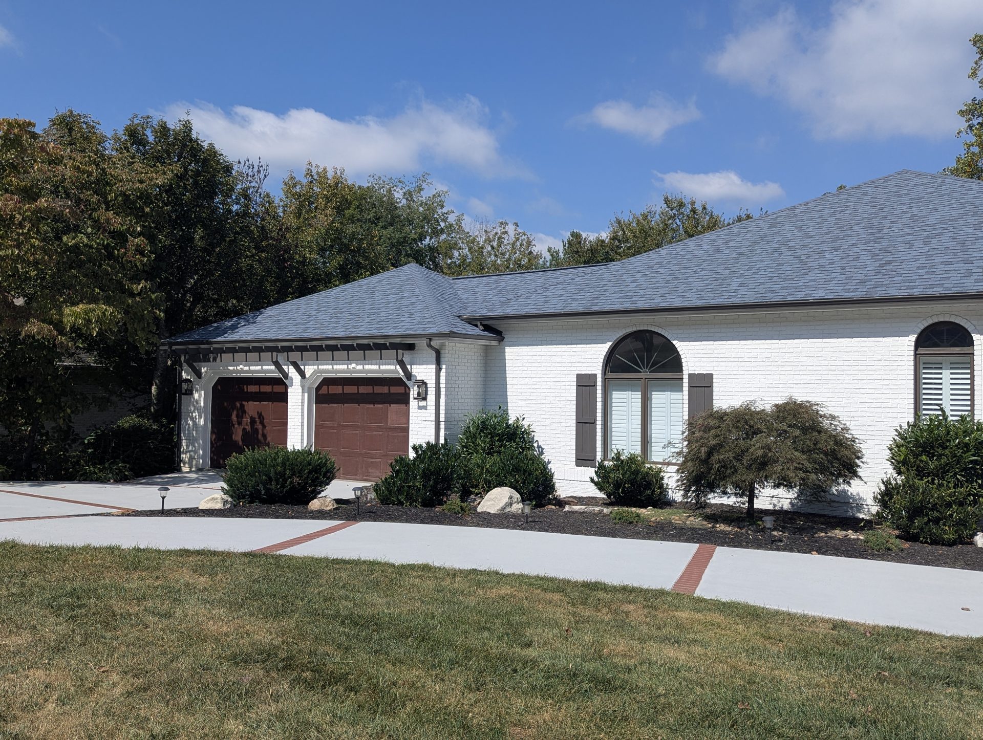 New roof over the garage wing of a Shadowood home in Johnson City